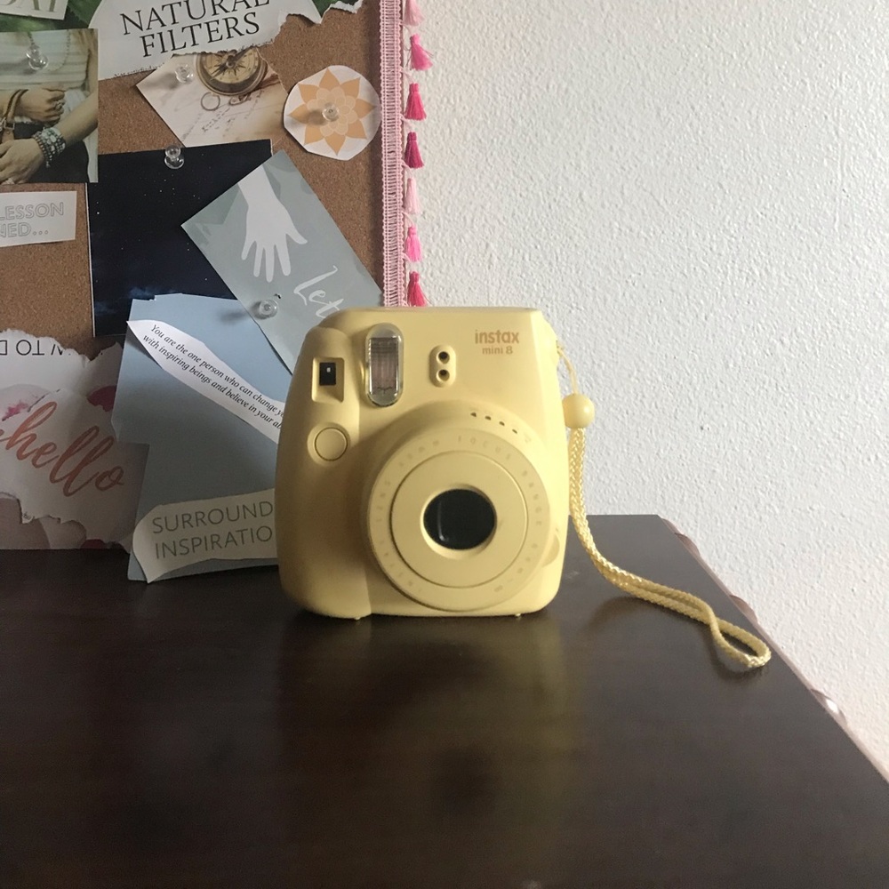 Mini Yellow Instax polaroid